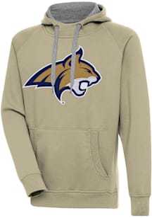 Antigua Montana State Bobcats Mens Khaki Full Front Victory Long Sleeve Hoodie
