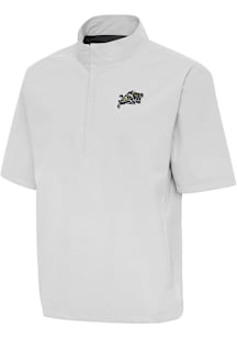 Antigua Navy Midshipmen Mens Grey Brisk Short Sleeve Jacket