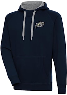 Antigua Navy Midshipmen Mens Navy Blue Victory Long Sleeve Hoodie