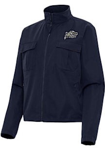 Antigua Navy Midshipmen Womens Navy Blue Even Par Light Weight Jacket
