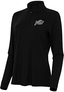 Antigua Navy Midshipmen Womens Black Intent Qtr Zip