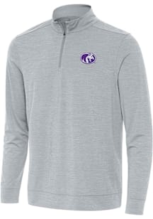 Antigua North Alabama Lions Mens Grey Bright Long Sleeve Qtr Zip Pullover