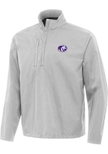 Antigua North Alabama Lions Mens Grey Brisk Long Sleeve Qtr Zip Pullover