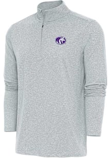 Antigua North Alabama Lions Mens Grey Hunk Long Sleeve Qtr Zip Pullover