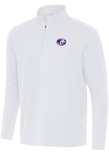 Antigua North Alabama Lions Mens White Intent Long Sleeve Qtr Zip Pullover