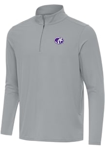 Antigua North Alabama Lions Mens Grey Intent Long Sleeve Qtr Zip Pullover