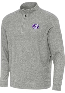 Antigua North Alabama Lions Mens Grey Subtle Long Sleeve Qtr Zip Pullover