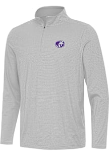 Antigua North Alabama Lions Mens Grey Twine Long Sleeve Qtr Zip Pullover