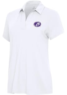 Antigua North Alabama Lions Womens White Era Short Sleeve Polo Shirt