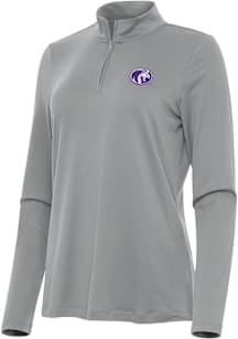 Antigua North Alabama Lions Womens Grey Reprocess Recycled Qtr Zip