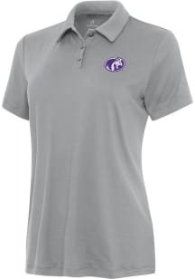 Antigua North Alabama Lions Womens Grey Reprocess Recycled Short Sleeve Polo Shirt