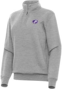 Antigua North Alabama Lions Womens Grey Victory Qtr Zip