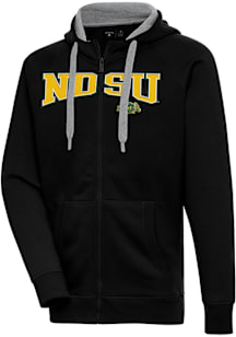 Antigua North Dakota State Bison Mens Black Split Victory Long Sleeve Full Zip Jacket