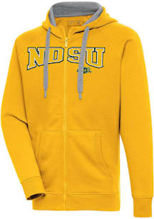 Antigua North Dakota State Bison Mens Gold Split Victory Long Sleeve Full Zip Jacket