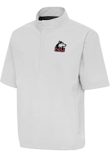 Antigua Northern Illinois Huskies Mens Grey Brisk Short Sleeve Jacket