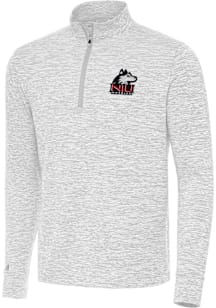 Antigua Northern Illinois Huskies Mens Grey Cause Long Sleeve Qtr Zip Pullover
