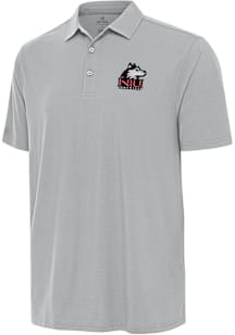 Antigua Northern Illinois Huskies Mens Grey Era Short Sleeve Polo