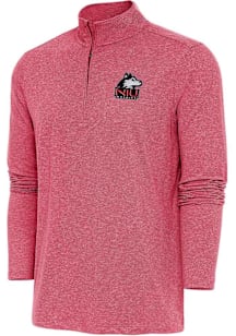 Antigua Northern Illinois Huskies Mens Red Hunk Long Sleeve Qtr Zip Pullover