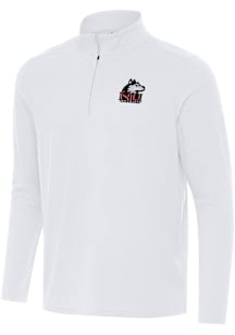 Antigua Northern Illinois Huskies Mens White Intent Long Sleeve Qtr Zip Pullover