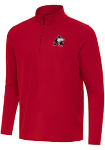Antigua Northern Illinois Huskies Mens Red Intent Long Sleeve Qtr Zip Pullover