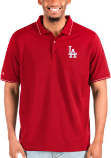 Antigua Los Angeles Dodgers Red Affluent Big and Tall Polo