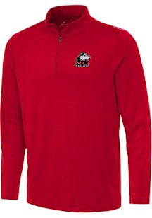 Antigua Northern Illinois Huskies Mens Red Reprocess Recycled Long Sleeve Qtr Zip Pullover