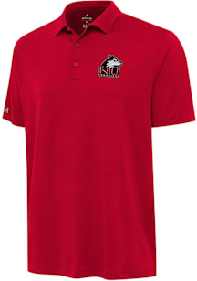 Antigua Northern Illinois Huskies Mens Red Reprocess Recycled Short Sleeve Polo