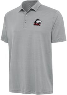 Antigua Northern Illinois Huskies Mens Grey Reprocess Recycled Short Sleeve Polo