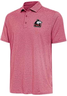 Antigua Northern Illinois Huskies Mens Red Scheme Short Sleeve Polo