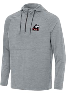 Antigua Northern Illinois Huskies Mens Grey Spikes Long Sleeve Qtr Zip Pullover