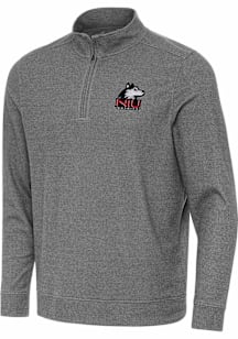 Antigua Northern Illinois Huskies Mens Black Subtle Long Sleeve Qtr Zip Pullover