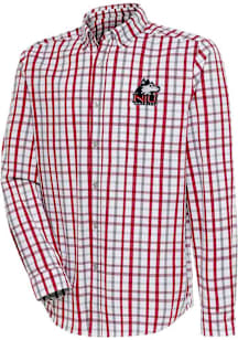 Antigua Northern Illinois Huskies Mens Red Tending Long Sleeve Dress Shirt