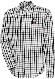 Antigua Northern Illinois Huskies Mens Black Tending Long Sleeve Dress Shirt