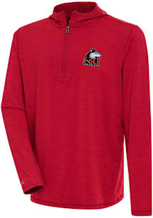 Antigua Northern Illinois Huskies Mens Red Tidy Long Sleeve Qtr Zip Pullover