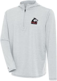 Antigua Northern Illinois Huskies Mens Grey Tidy Long Sleeve Qtr Zip Pullover