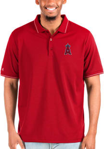 Antigua Los Angeles Angels Red Affluent Big and Tall Polo
