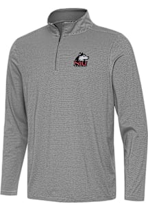 Antigua Northern Illinois Huskies Mens Black Twine Long Sleeve Qtr Zip Pullover