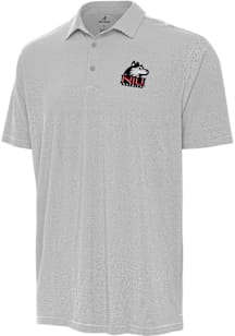Antigua Northern Illinois Huskies Mens Grey Twine Short Sleeve Polo