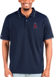 Antigua Los Angeles Angels Navy Blue Affluent Big and Tall Polo