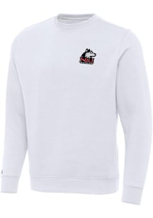 Antigua Northern Illinois Huskies Mens White Victory Long Sleeve Crew Sweatshirt