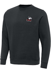 Antigua Northern Illinois Huskies Mens Charcoal Victory Long Sleeve Crew Sweatshirt