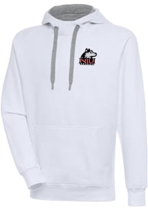 Antigua Northern Illinois Huskies Mens White Victory Long Sleeve Hoodie