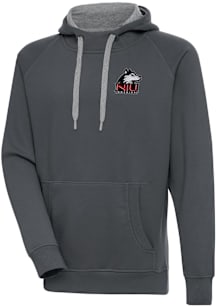 Antigua Northern Illinois Huskies Mens Charcoal Victory Long Sleeve Hoodie