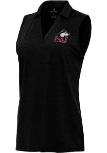 Antigua Northern Illinois Huskies Womens Black Layout Polo Shirt