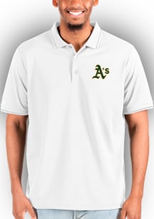 Antigua Oakland Athletics White Affluent Big and Tall Polo