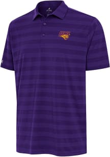 Antigua Northern Iowa Panthers Mens Purple Tunnel Short Sleeve Polo