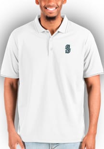 Antigua Seattle Mariners White Affluent Big and Tall Polo