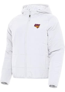 Antigua Northern Iowa Panthers Womens White Universe Filled Jacket