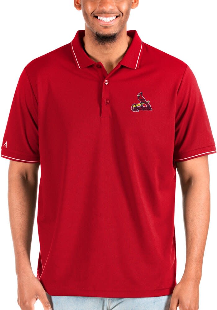 Antigua Men's Big & Tall St. Louis Cardinals White Affluent Polo