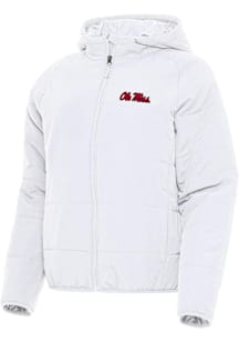 Antigua Ole Miss Rebels Womens White Universe Filled Jacket